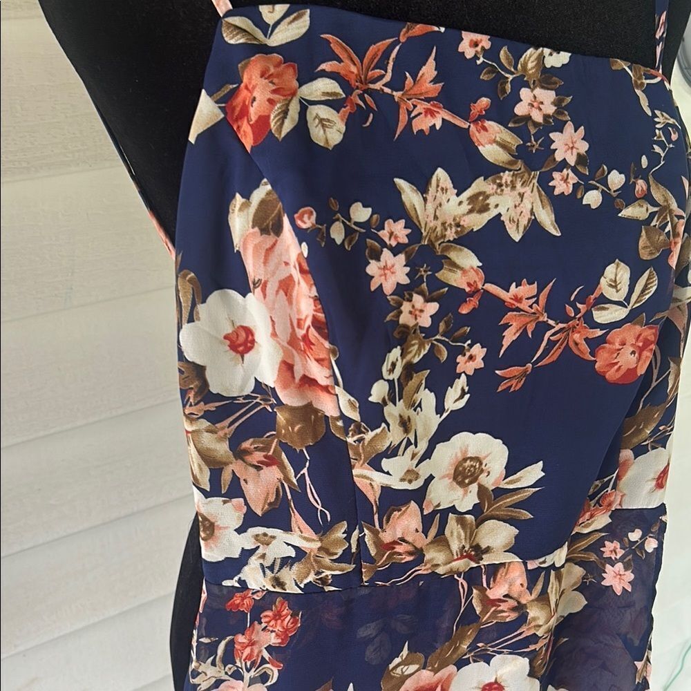 Lulu's Pink and Orange Maxi Sundress for Weddings Small  B - Picture 5 of 6